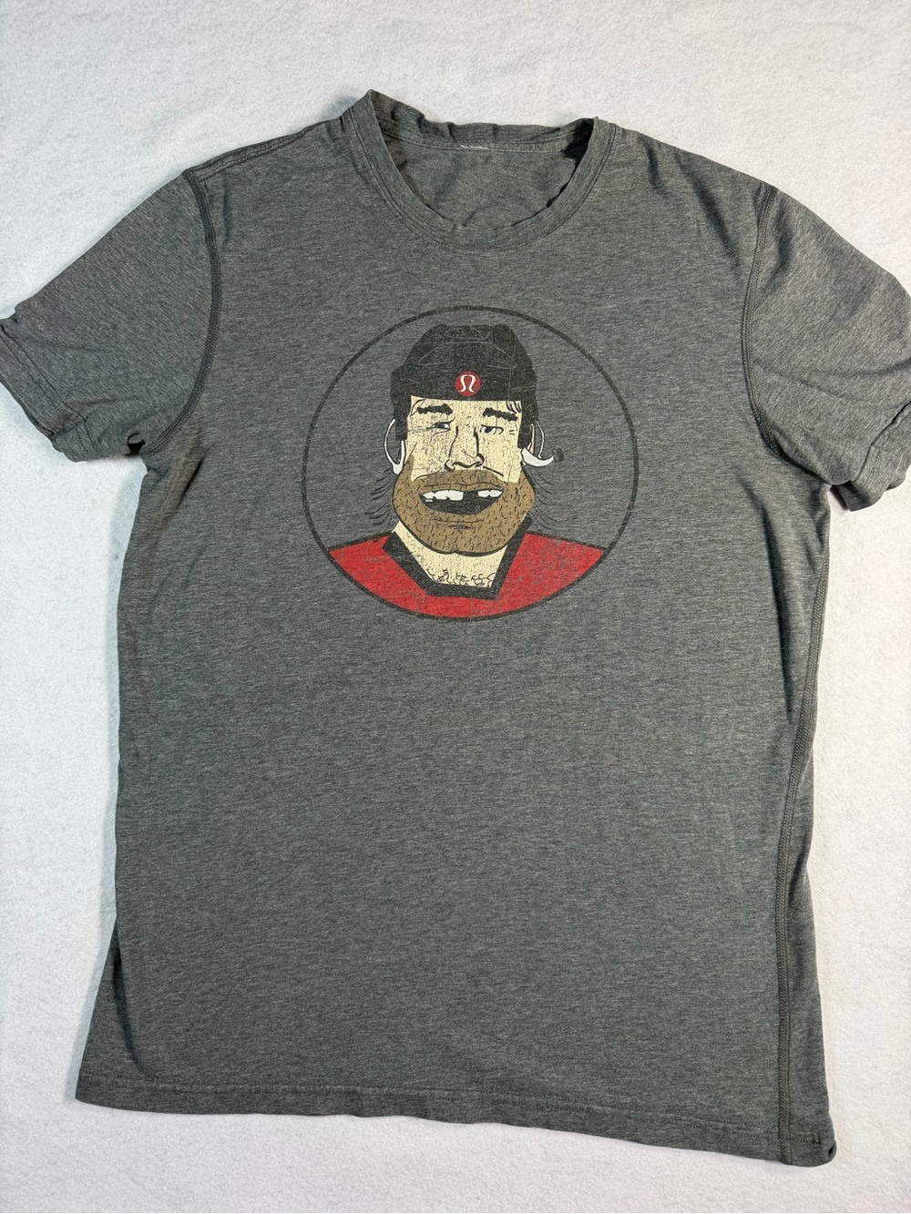 Vintage Lululemon Brent Burns Hockey Cartoon Missing Teeth Graphic Tee